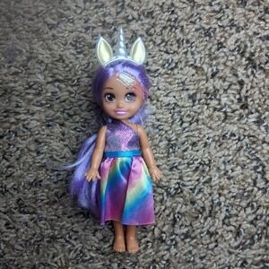 Sparkle Girlz Unicorn Princess Doll Purple Hair Toy Action Figure 6" Tall